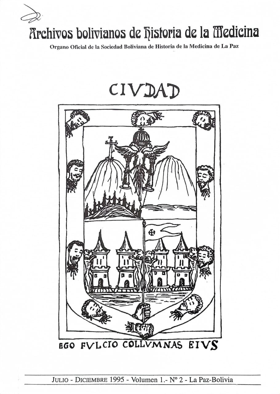 Portada de Archivo de Historia de la Medicina — Volumen 1 N° 2